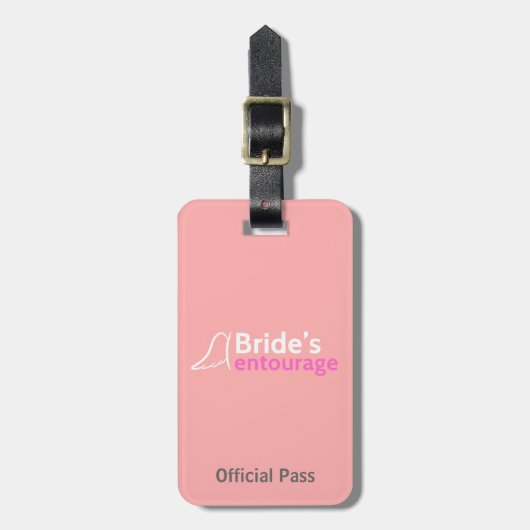 Bride's Entourage met Angel Wings Bagagelabel (Voorkant verticaal)