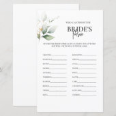 Bride's expression greenery vrijgezellenfeest game (Voorkant / Achterkant)