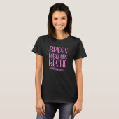 Bride's Fabulous Bestie Pink for Bridesmaid Weddin T-shirt (Voorkant volledig)