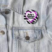 Brides Fabulous Friends Zebra Stripes Ronde Button 5,7 Cm (In situ)