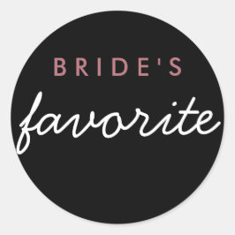 Bride's favoriete Sticker Wedding Roos Gold Black