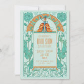 Bride's Final Show Art Deco Showgirl Bachelorette Kaart (Voorkant)