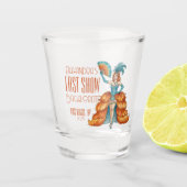 Bride's Final Show Art Deco Showgirl Bachelorette Shot Glas (Voorkant)