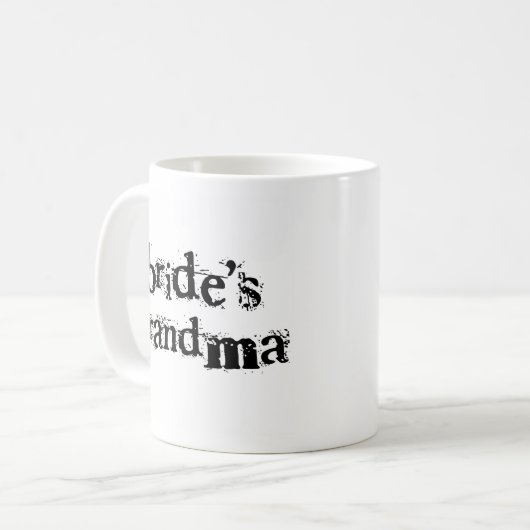 Bride's Grandma Black Text Koffiemok (Voorkant links)