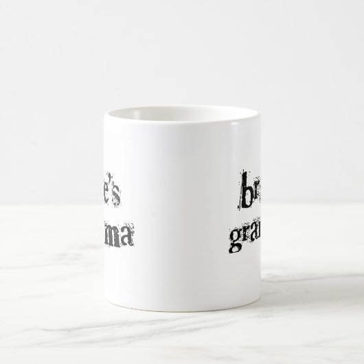 Bride's Grandma Black Text Koffiemok (Center)