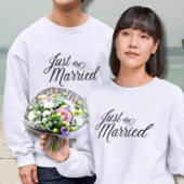 Bride's Just Married Matching Huwelijksreis Outfit T-shirt