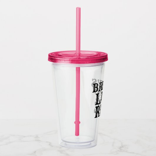 Bride's laatste ride acryl drinkbeker (Rechts)