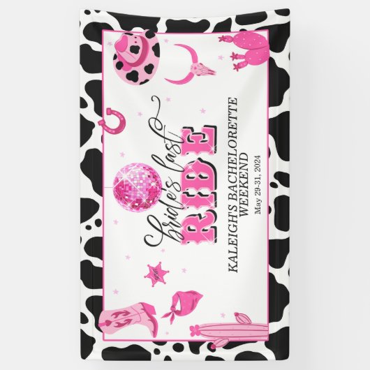 Bride's laatste ride-banner spandoek (Verticaal)