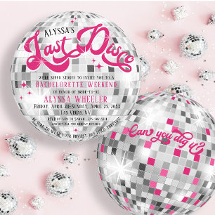 Bride's Last Disco Ball Round Bachelorette Weekend Kaart