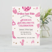 Brides last Ride Bachelorette Weekend Itinerary Kaart (Staand voorkant)
