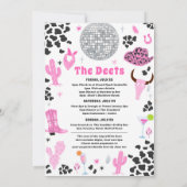 Brides last Ride Bachelorette Weekend Itinerary Kaart (Achterkant)