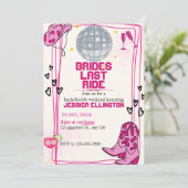 Brides last Ride Bachelorette Weekend Itinerary Kaart (Staand voorkant)