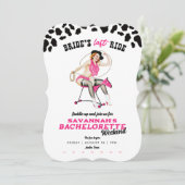 Bride's last Ride Bachelorette Weekend Party Kaart (Staand voorkant)