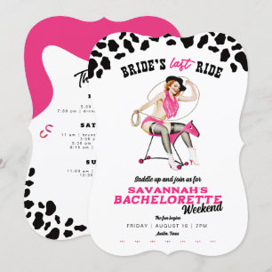 Bride's last Ride Bachelorette Weekend Party Kaart