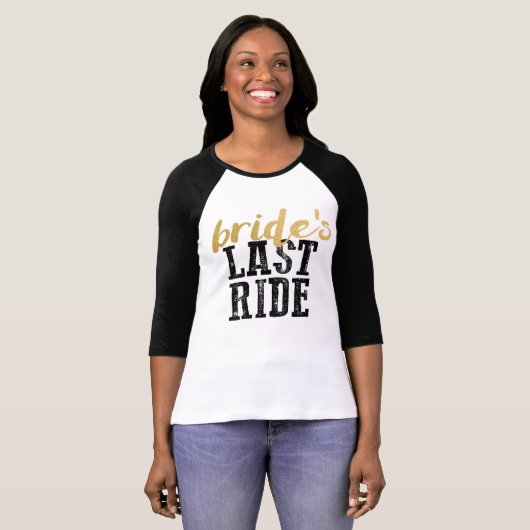 Bride's Last Ride Country Bachelorette Party Shirt (Voorkant volledig)