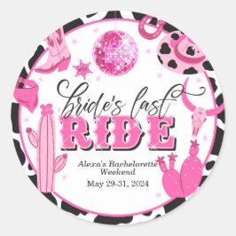 Bride's last Ride Custom Sticker