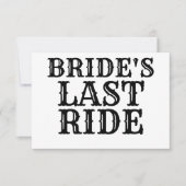 Bride's last Ride Trucker Bedankkaart (Voorkant)
