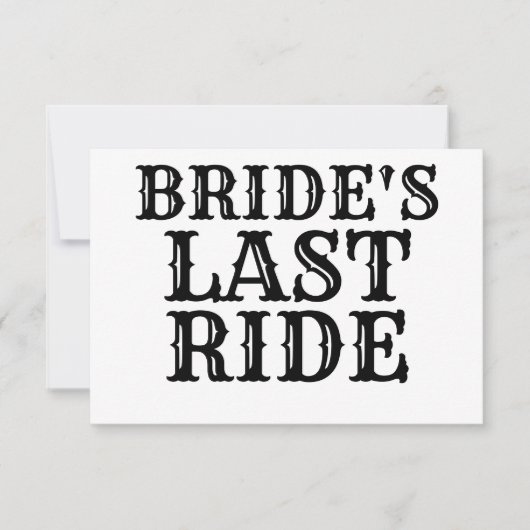 Bride's last Ride Trucker Bedankkaart (Voorkant)