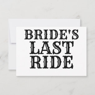 Bride's last Ride Trucker Bedankkaart