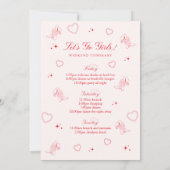 Bride's Last Rodeo Roze & Rood Kaart (Achterkant)