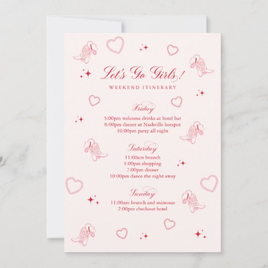 Bride's Last Rodeo Roze & Rood Kaart (Achterkant)