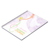 Bride's Lavender Damask Wedding Journal-laptop Notitieboek (Linkerzijde)
