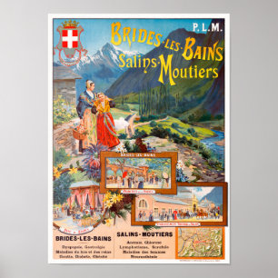 Brides-les-Bains France Vintage Poster 1895
