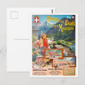 Brides-les-Bains France Vintage Poster 1895 Briefkaart (Voorkant / Achterkant)