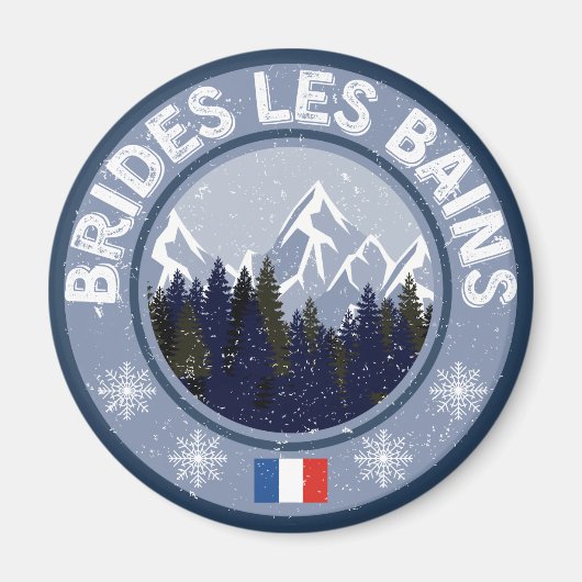 Brides Les Bains Ski Magneet (Voorkant)