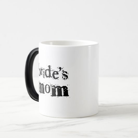 Bride's mam Black Text Magische Mok (Voorkant links)
