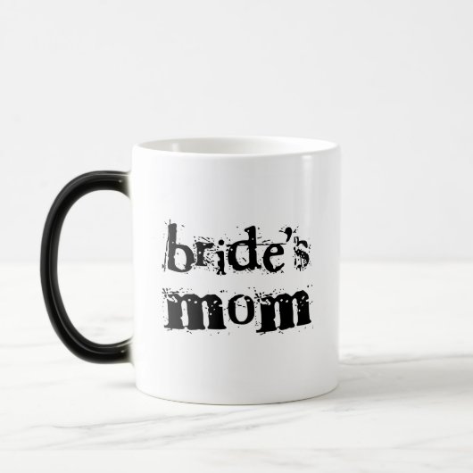 Bride's mam Black Text Magische Mok (Links)