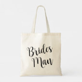 Brides Man Script Canvas tas – Stijlvol en praktis (Achterkant)
