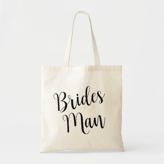 Brides Man Script Canvas tas – Stijlvol en praktis (Voorkant)