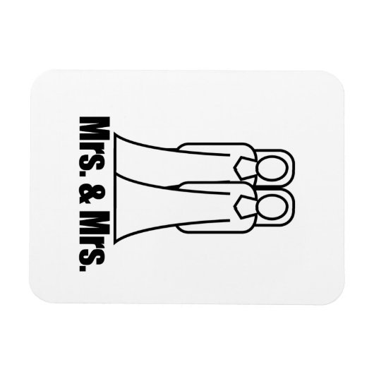 BRIDES MRS. AND MRS. -.png Magneet (Horizontaal)