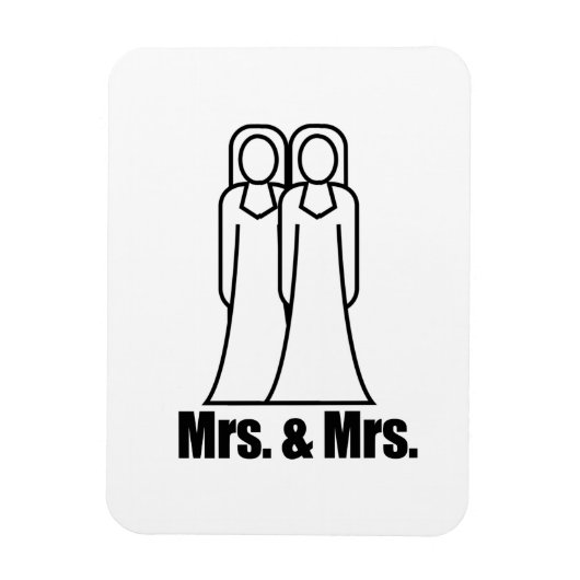 BRIDES MRS. AND MRS. -.png Magneet (Verticaal)