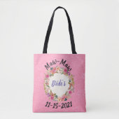 Bride's oma's Floral krans ontwerp Tote Bag (Voorkant)