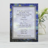 Bride's ouders-uitnodiging, Sterrennacht Kaart (Staand voorkant)