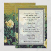 Bride's ouders uitnodiging, wilde rozen kaart (Voorkant / Achterkant)