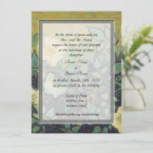 Bride's ouders uitnodiging, wilde rozen kaart (Staand voorkant)