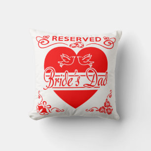 Bride's pa Cushion. Gereserveerd voor de vader van Kussen