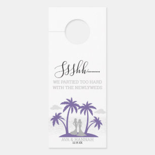 Brides Paars Beach Wedding Deurhanger