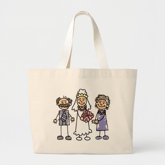 Brides parents Wedday for Ceremonony Grote Tote Bag (Voorkant)