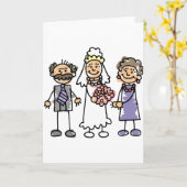 Brides parents Wedday for Ceremonony Kaart (Gele Bloem)