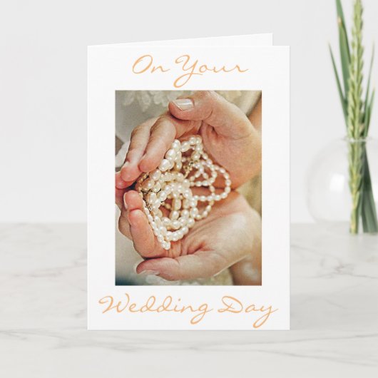 "BRIDE'S PEARLS" GEFELICITEERD MET JULLIE BRUILOFT KAART (Voorkant)