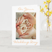 "BRIDE'S PEARLS" GEFELICITEERD MET JULLIE BRUILOFT KAART (Gele Bloem)