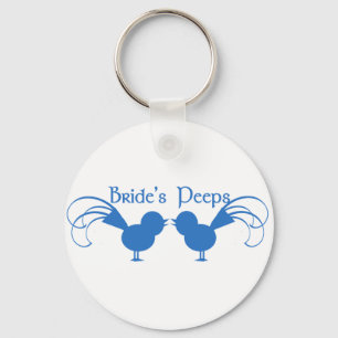 Bride's peps/blauw sleutelhanger