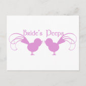 Bride's peps/roze briefkaart (Voorkant)