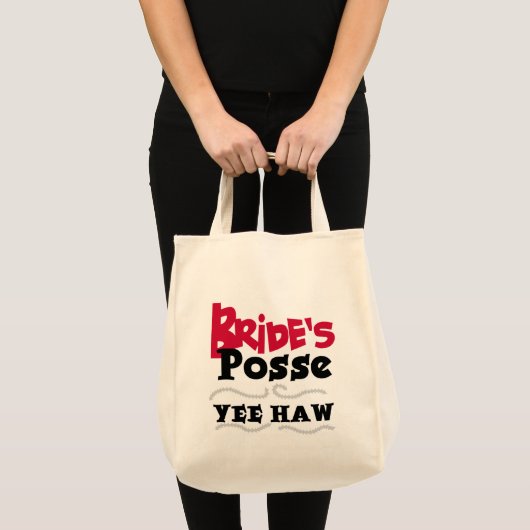 Bride's Posse Bachelorette Party Tshirts Tote Bag (Voorkant (product))