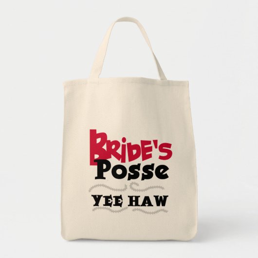 Bride's Posse Bachelorette Party Tshirts Tote Bag (Voorkant)