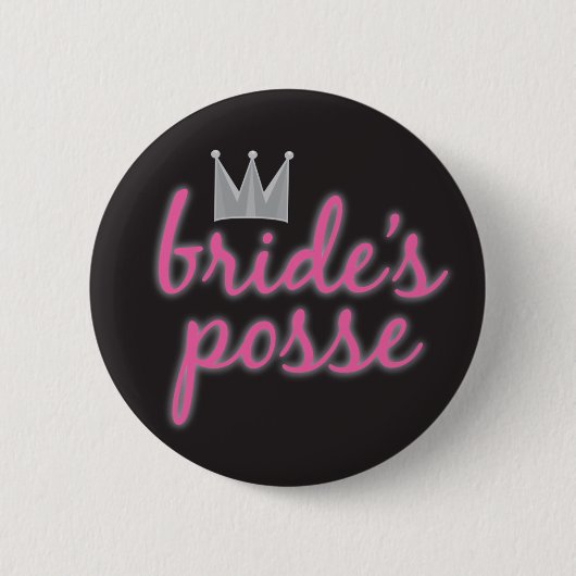 Bride's Posse Crown Ronde Button 5,7 Cm (Voorkant)